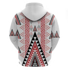 Aotearoa Taniko Zip Hoodie Niho Taniwha Purapura Whetu Mix Poutama