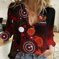 Australia Indigenous Rugby Women Casual Shirt All Stars Aboriginal Turtle LT14