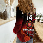 (Custom Text And Number) Australia Indigenous Rugby Women Casual Shirt All Stars Aboriginal Turtle LT14