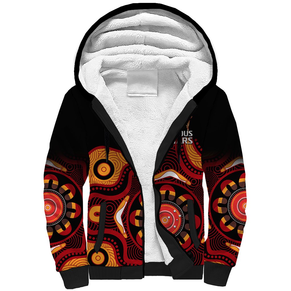 custom-text-and-number-australia-indigenous-rugby-sherpa-hoodie-all-stars-aborigine-dreamtime-black-version