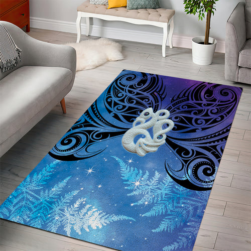 New Zealand Matariki Area Rug Aotearoa Maori New Year Manaia Galaxy Vibes