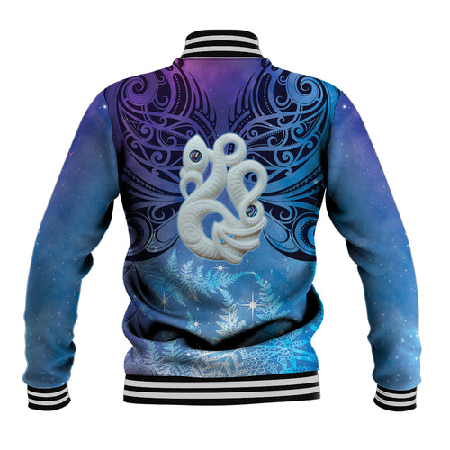 New Zealand Matariki Baseball Jacket Aotearoa Maori New Year Manaia Galaxy Vibes