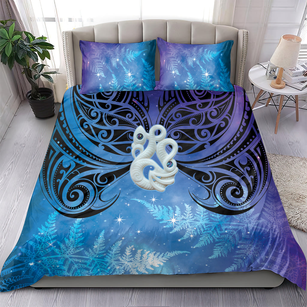 New Zealand Matariki Bedding Set Aotearoa Maori New Year Manaia Galaxy Vibes
