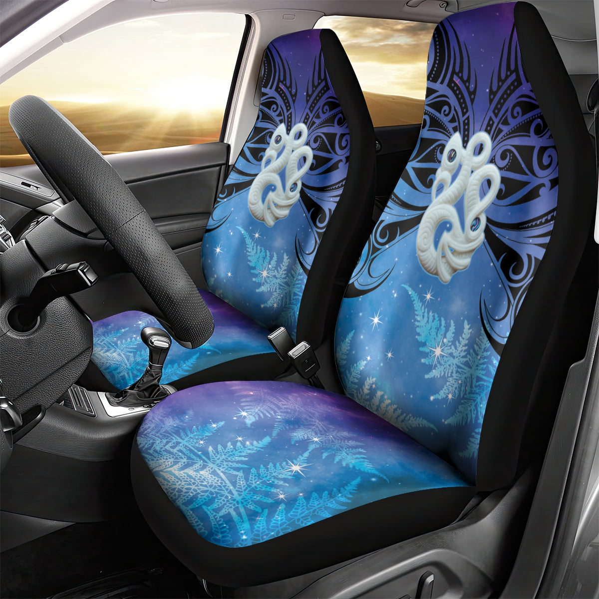 New Zealand Matariki Car Seat Cover Aotearoa Maori New Year Manaia Galaxy Vibes