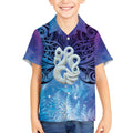 New Zealand Matariki Kid Hawaiian Shirt Aotearoa Maori New Year Manaia Galaxy Vibes