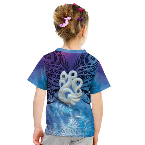 New Zealand Matariki Kid T Shirt Aotearoa Maori New Year Manaia Galaxy Vibes