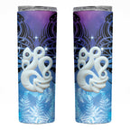 New Zealand Matariki Skinny Tumbler Aotearoa Maori New Year Manaia Galaxy Vibes