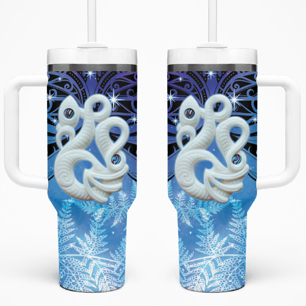 New Zealand Matariki Tumbler With Handle Aotearoa Maori New Year Manaia Galaxy Vibes