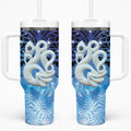 New Zealand Matariki Tumbler With Handle Aotearoa Maori New Year Manaia Galaxy Vibes