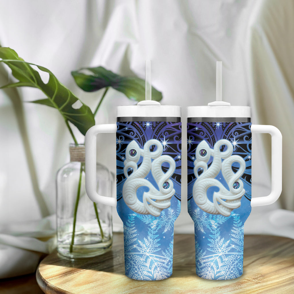 New Zealand Matariki Tumbler With Handle Aotearoa Maori New Year Manaia Galaxy Vibes
