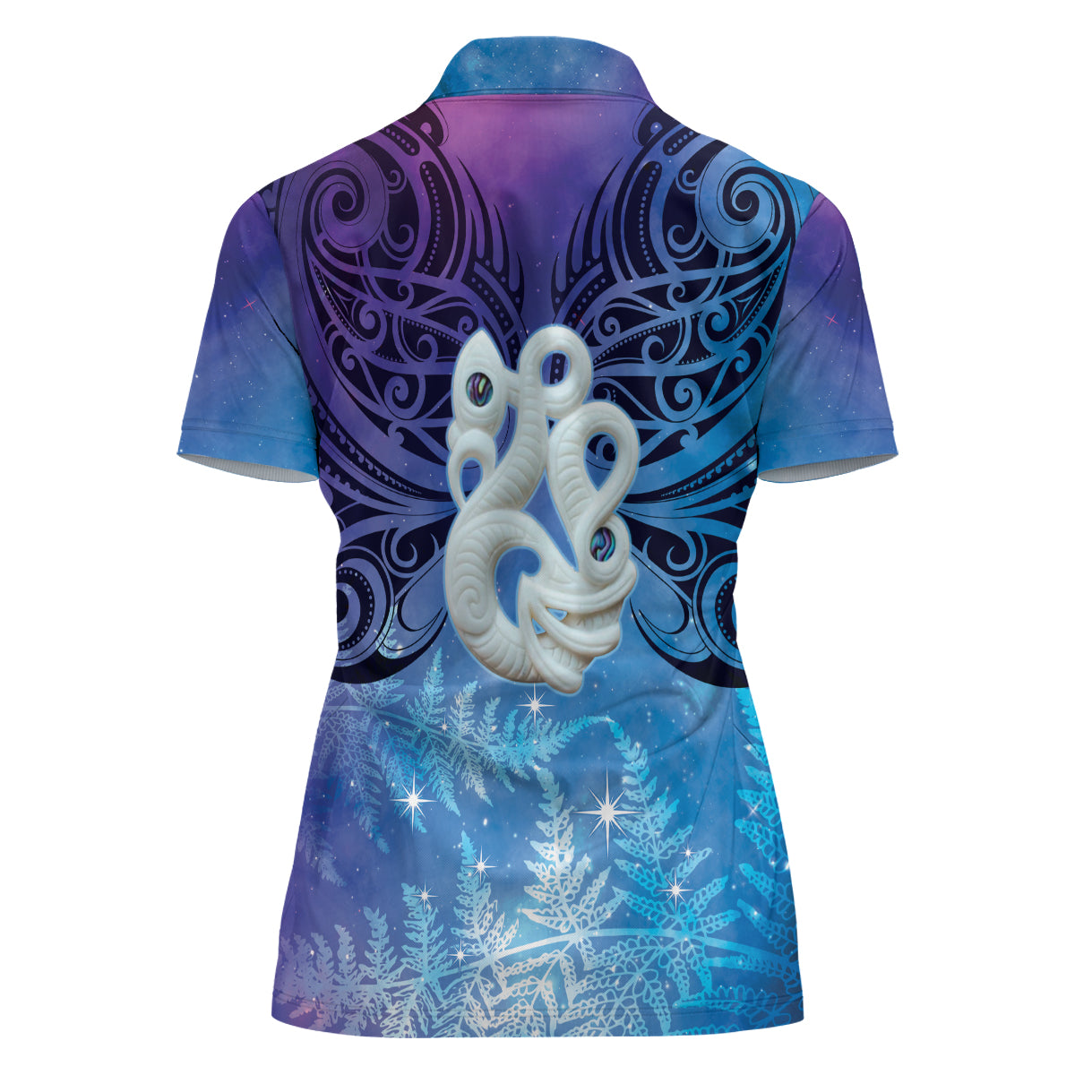 New Zealand Matariki Women Polo Shirt Aotearoa Maori New Year Manaia Galaxy Vibes