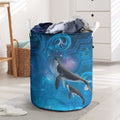 Paikea New Zealand Matariki Laundry Basket Humpback Whale Taniko Motifs Ocean Vibes