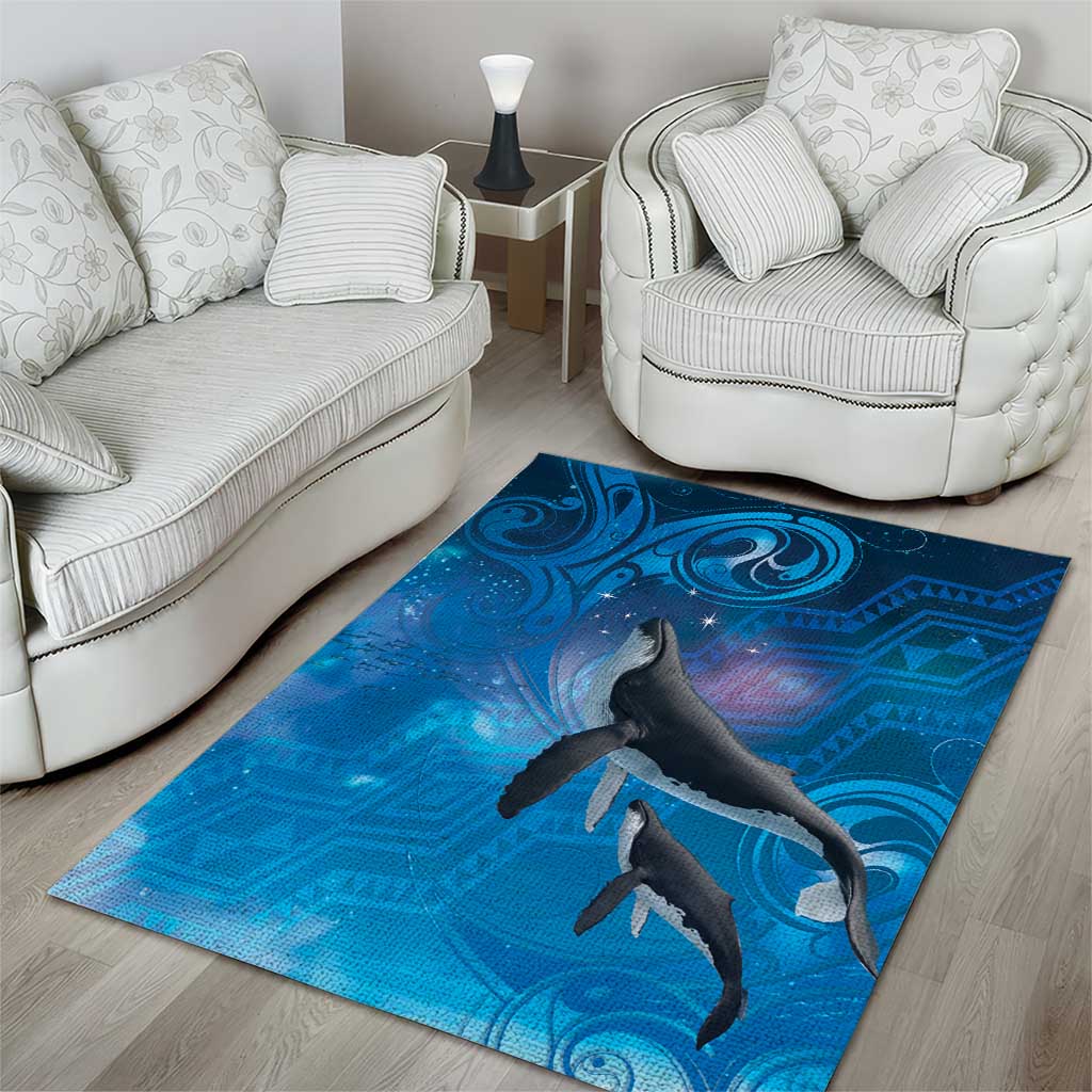Paikea New Zealand Matariki Area Rug Humpback Whale Taniko Motifs Ocean Vibes