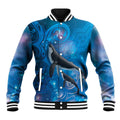 Paikea New Zealand Matariki Baseball Jacket Humpback Whale Taniko Motifs Ocean Vibes