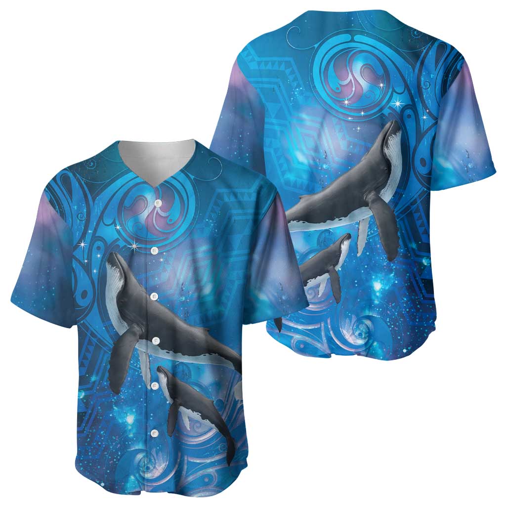 Paikea New Zealand Matariki Baseball Jersey Humpback Whale Taniko Motifs Ocean Vibes