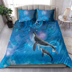 Paikea New Zealand Matariki Bedding Set Humpback Whale Taniko Motifs Ocean Vibes