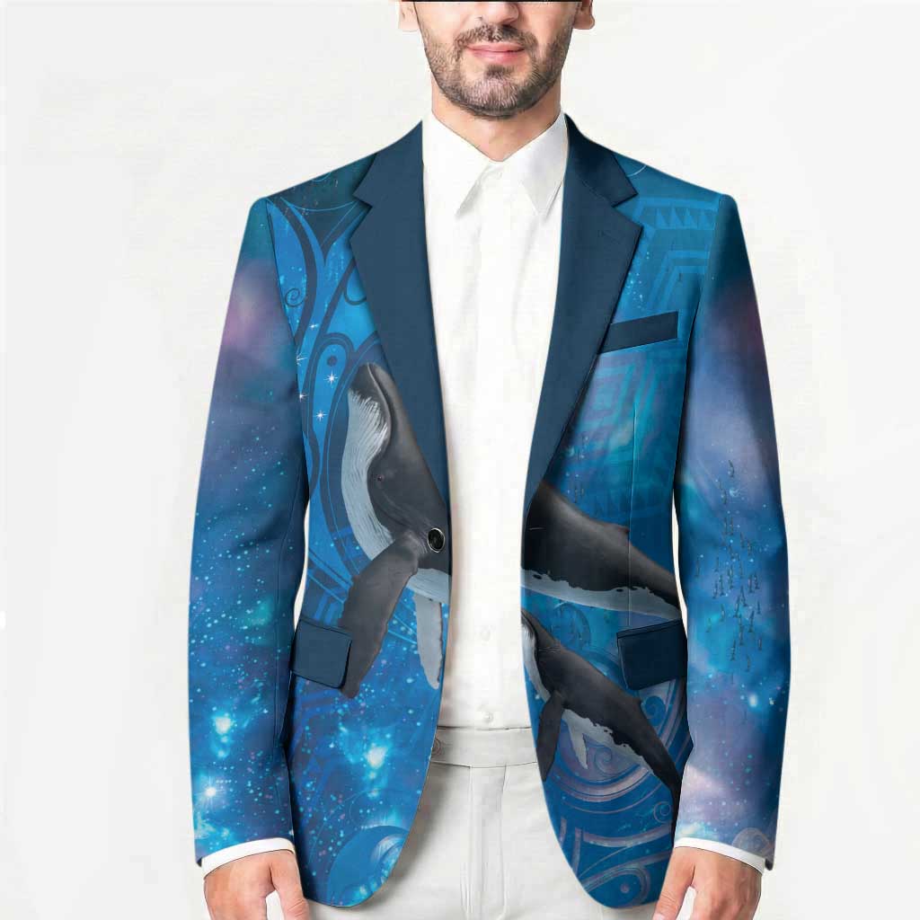 Paikea New Zealand Matariki Blazer Humpback Whale Taniko Motifs Ocean Vibes