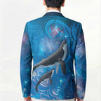 Paikea New Zealand Matariki Blazer Humpback Whale Taniko Motifs Ocean Vibes