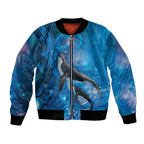 Paikea New Zealand Matariki Bomber Jacket Humpback Whale Taniko Motifs Ocean Vibes