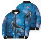 Paikea New Zealand Matariki Bomber Puffer Jacket Humpback Whale Taniko Motifs Ocean Vibes