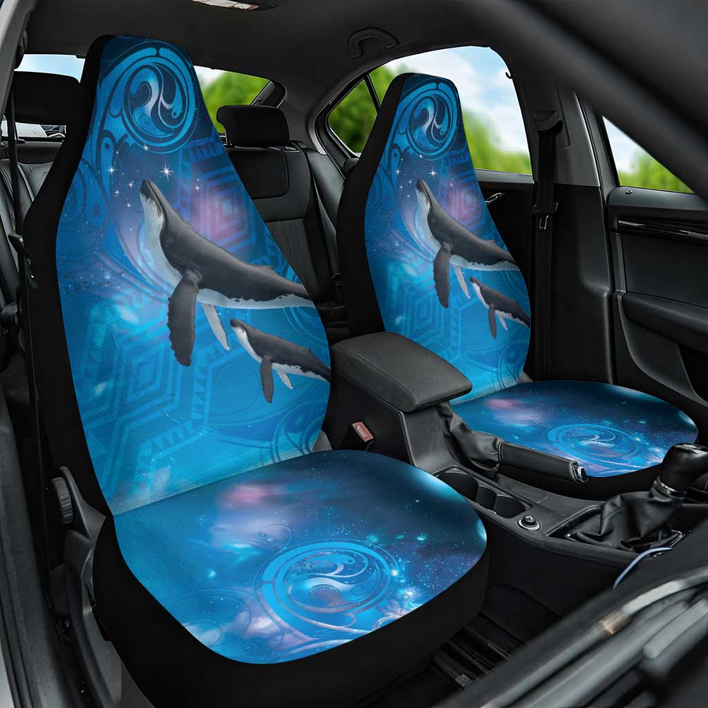 Paikea New Zealand Matariki Car Seat Cover Humpback Whale Taniko Motifs Ocean Vibes
