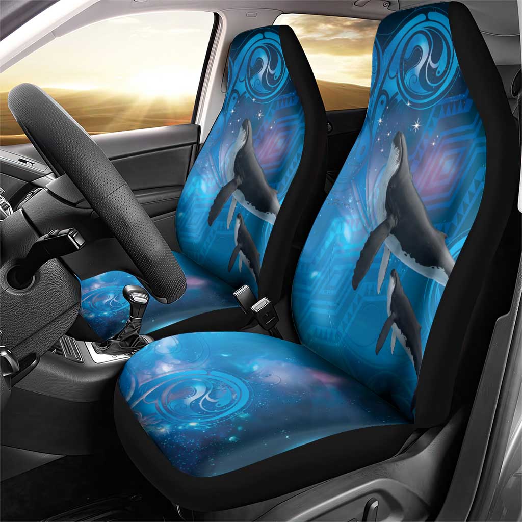 Paikea New Zealand Matariki Car Seat Cover Humpback Whale Taniko Motifs Ocean Vibes