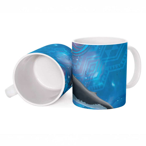 Paikea New Zealand Matariki Ceramic Mug Humpback Whale Taniko Motifs Ocean Vibes