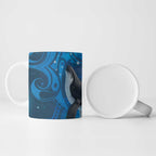 Paikea New Zealand Matariki Ceramic Mug Humpback Whale Taniko Motifs Ocean Vibes