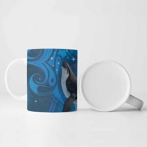 Paikea New Zealand Matariki Ceramic Mug Humpback Whale Taniko Motifs Ocean Vibes