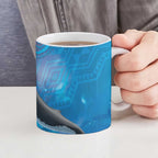 Paikea New Zealand Matariki Ceramic Mug Humpback Whale Taniko Motifs Ocean Vibes