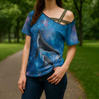 Paikea New Zealand Matariki Cross Shoulder Shirt Humpback Whale Taniko Motifs Ocean Vibes