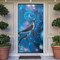 Paikea New Zealand Matariki Door Cover Humpback Whale Taniko Motifs Ocean Vibes