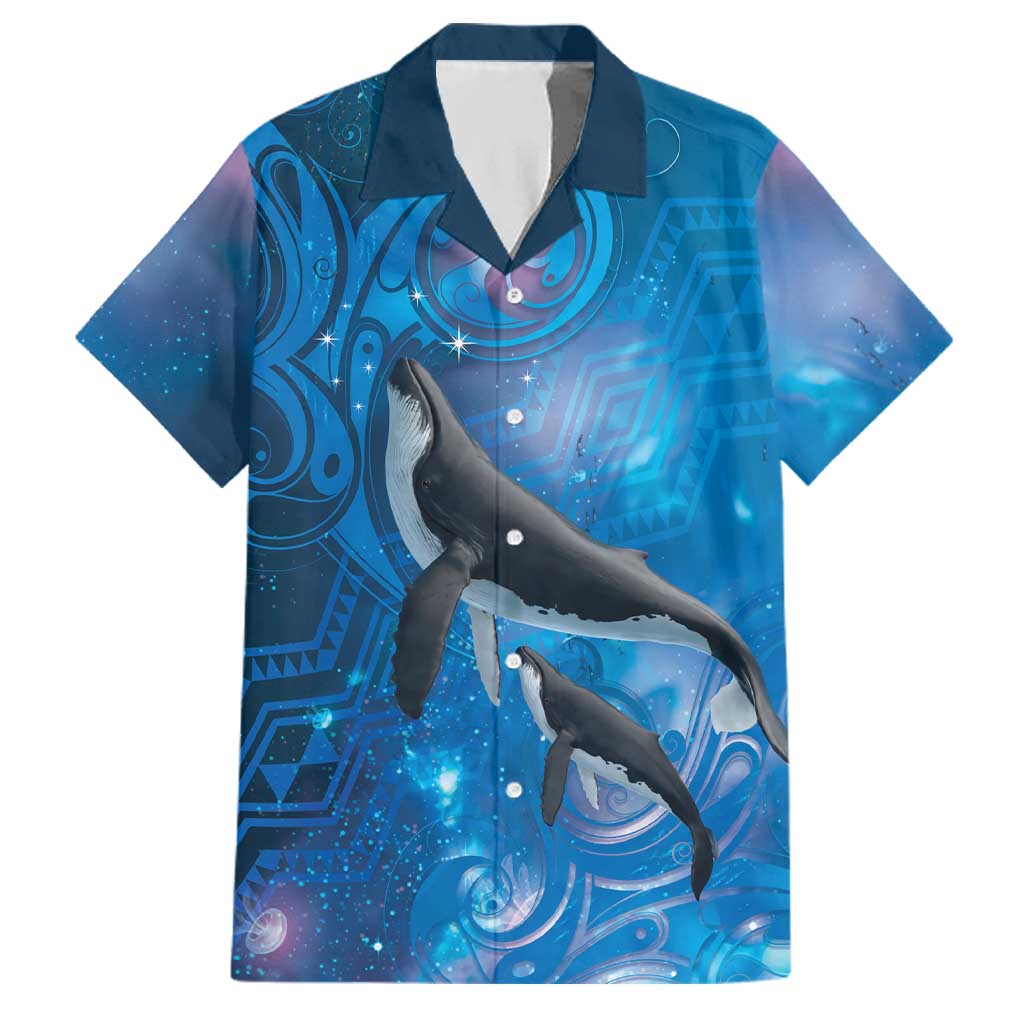 Paikea New Zealand Matariki Family Matching Puletasi and Hawaiian Shirt Humpback Whale Taniko Motifs Ocean Vibes