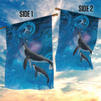 Paikea New Zealand Matariki Garden Flag Humpback Whale Taniko Motifs Ocean Vibes