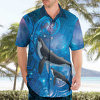 Paikea New Zealand Matariki Hawaiian Shirt Humpback Whale Taniko Motifs Ocean Vibes