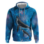 Paikea New Zealand Matariki Hoodie Humpback Whale Taniko Motifs Ocean Vibes
