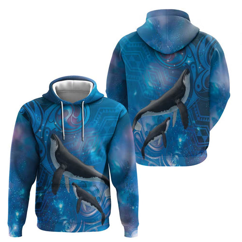 Paikea New Zealand Matariki Hoodie Humpback Whale Taniko Motifs Ocean Vibes