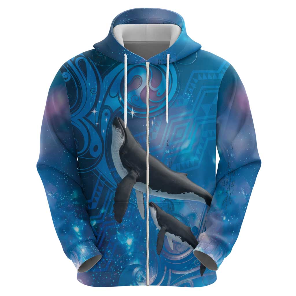 Paikea New Zealand Matariki Hoodie Humpback Whale Taniko Motifs Ocean Vibes