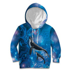 Paikea New Zealand Matariki Kid Hoodie Humpback Whale Taniko Motifs Ocean Vibes