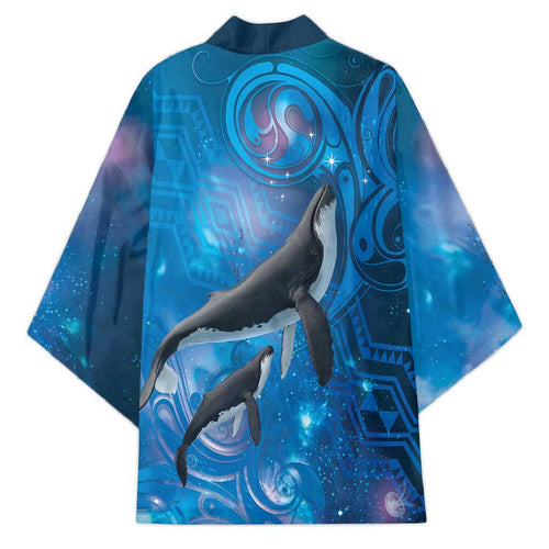 Paikea New Zealand Matariki Kimono Humpback Whale Taniko Motifs Ocean Vibes