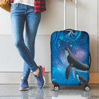 Paikea New Zealand Matariki Luggage Cover Humpback Whale Taniko Motifs Ocean Vibes