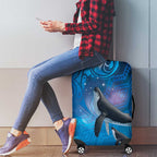 Paikea New Zealand Matariki Luggage Cover Humpback Whale Taniko Motifs Ocean Vibes