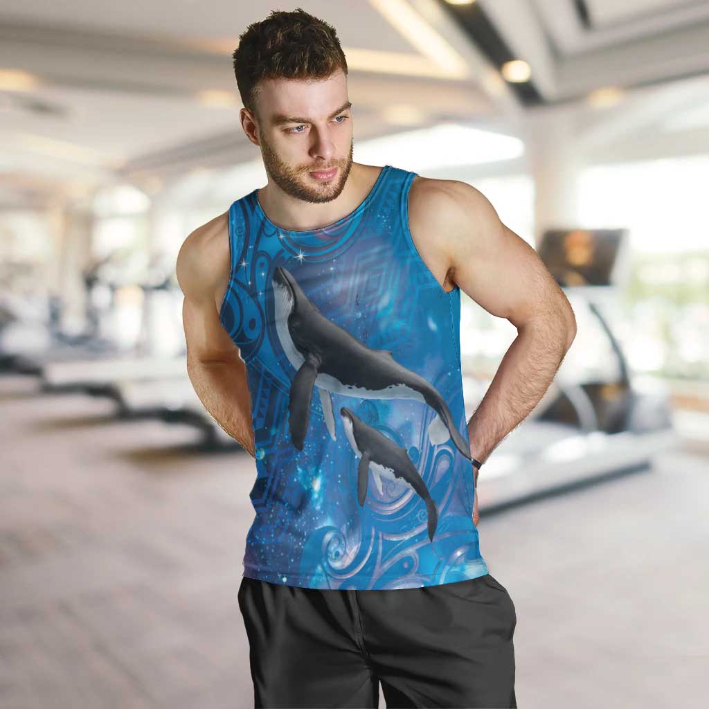 Paikea New Zealand Matariki Men Tank Top Humpback Whale Taniko Motifs Ocean Vibes