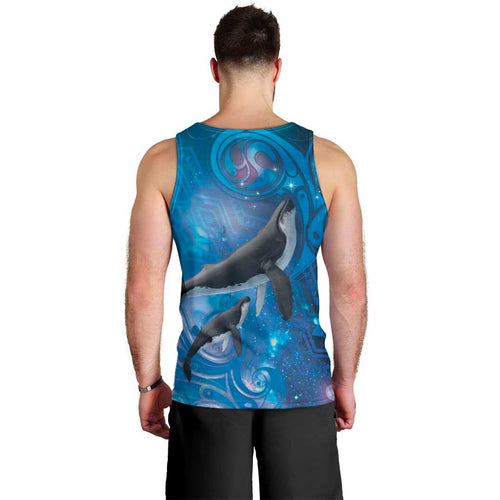 Paikea New Zealand Matariki Men Tank Top Humpback Whale Taniko Motifs Ocean Vibes
