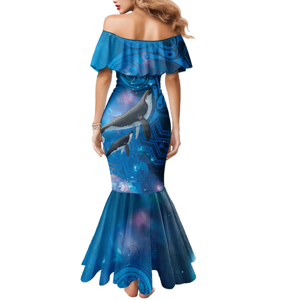 Paikea New Zealand Matariki Mermaid Dress Humpback Whale Taniko Motifs Ocean Vibes
