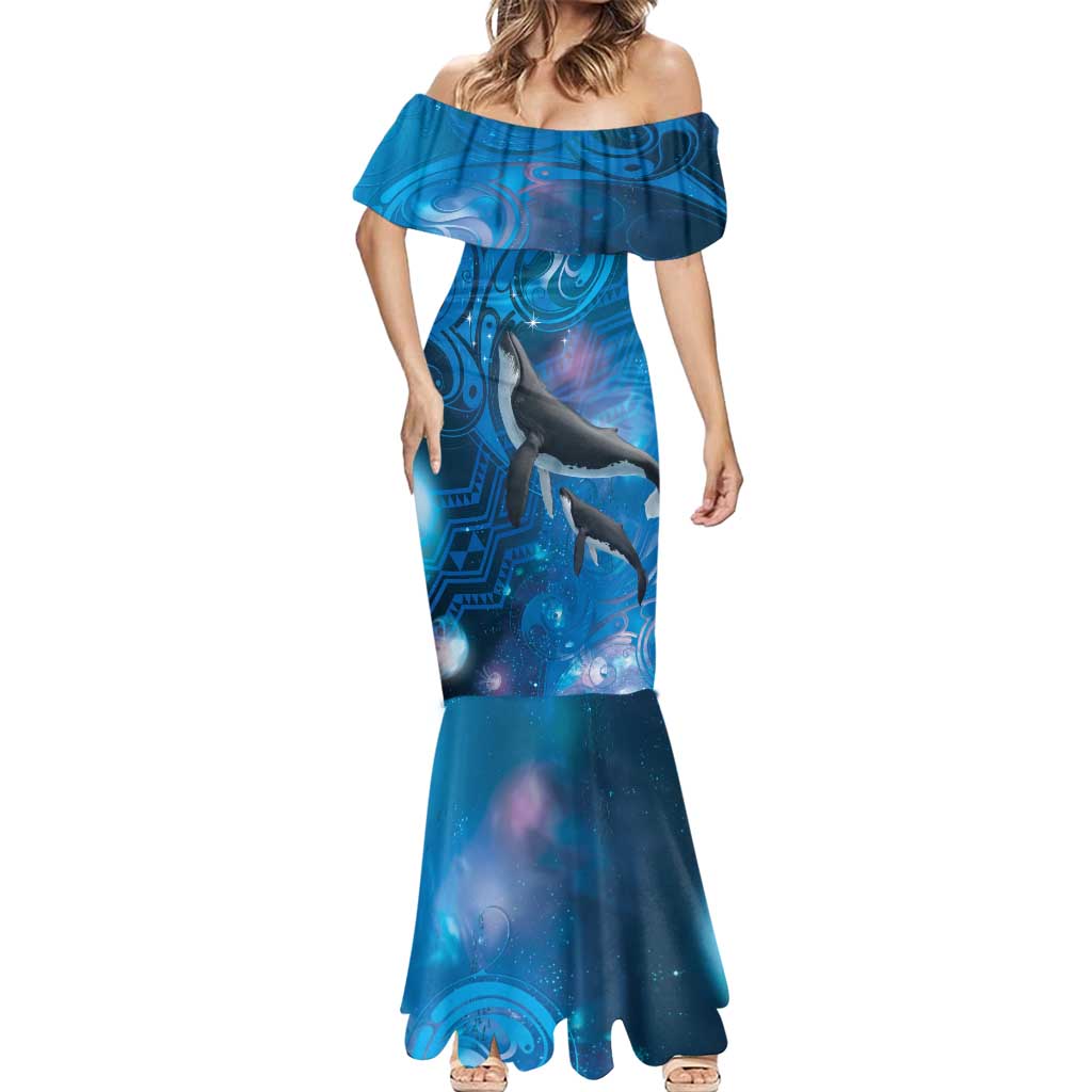 Paikea New Zealand Matariki Mermaid Dress Humpback Whale Taniko Motifs Ocean Vibes