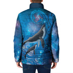 Paikea New Zealand Matariki Padded Jacket Humpback Whale Taniko Motifs Ocean Vibes