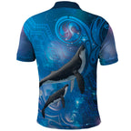 Paikea New Zealand Matariki Polo Shirt Humpback Whale Taniko Motifs Ocean Vibes