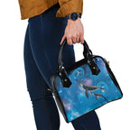 Paikea New Zealand Matariki Shoulder Handbag Humpback Whale Taniko Motifs Ocean Vibes