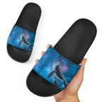 Paikea New Zealand Matariki Slide Sandals Humpback Whale Taniko Motifs Ocean Vibes